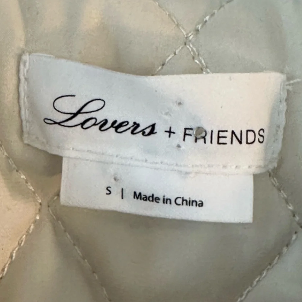 Revolve Lovers + Friends Simone Faux Fur Sherpa Ivory & Tan Bomber Jacket,Small - Picture 7 of 10
